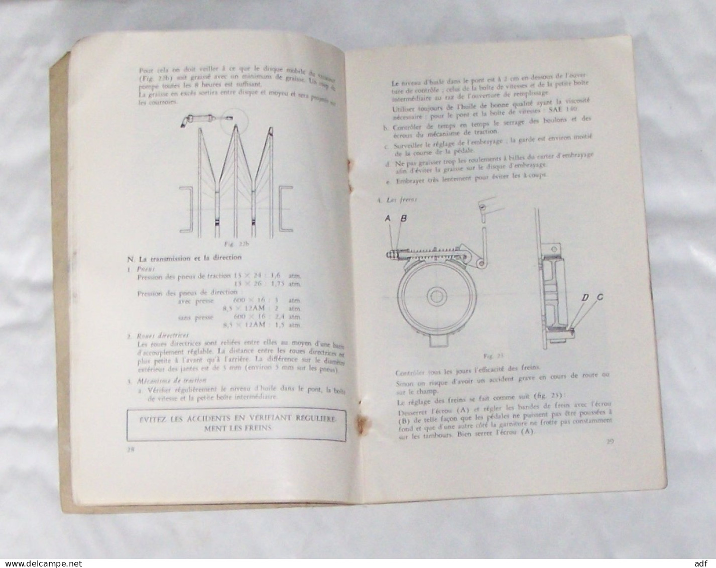 LIVRET D'INSTRUCTIONS MOISSONNEUSE BATTEUSE AUTOMOTRICE CLAEYS TYPE MZ, WERKHUIZEN LEON CLAEYS ZEDELGEM