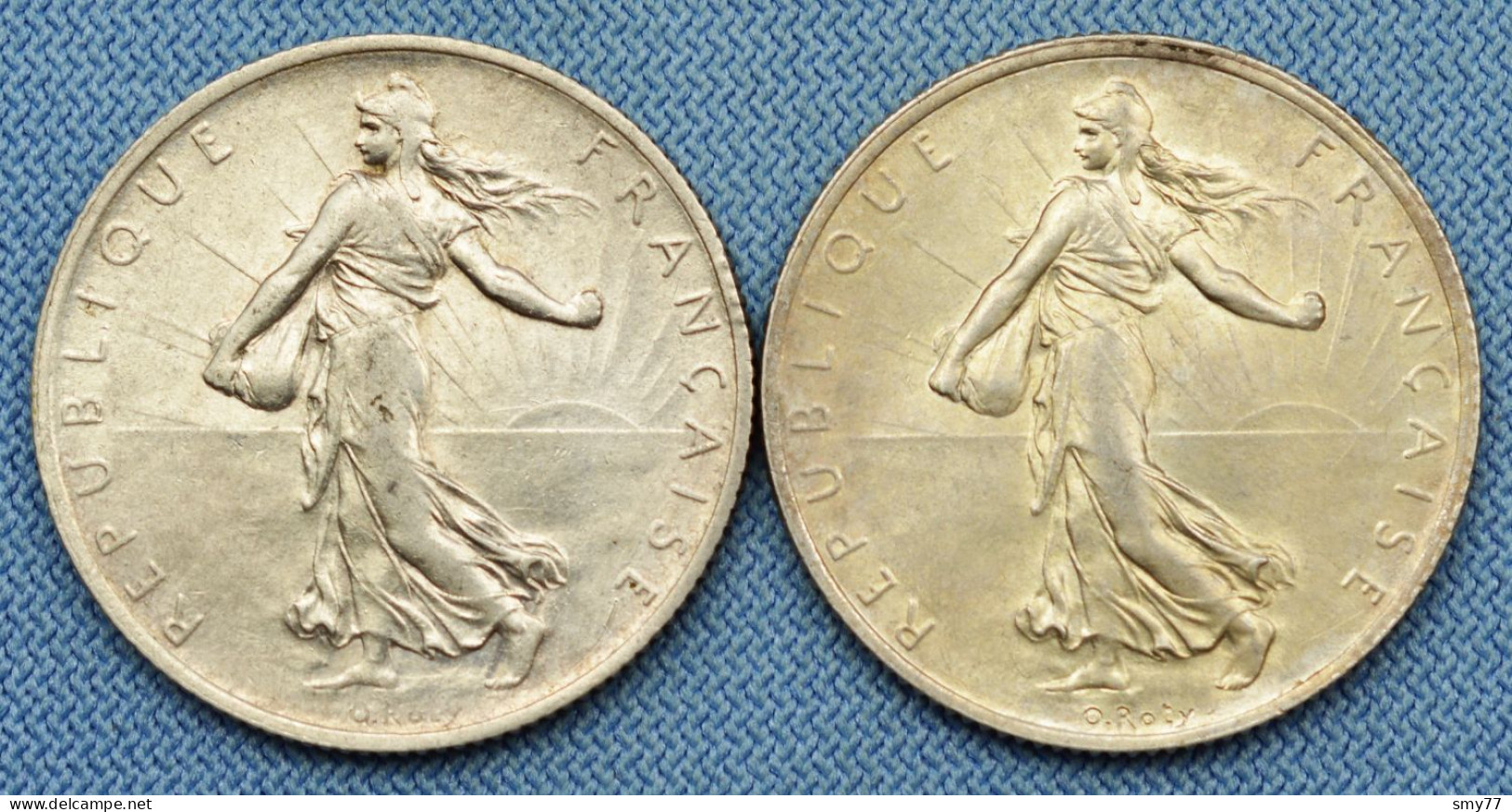 France • Lot 2x • 2 Francs Semeuse — 1914 — 1915  • [24-712] - 2 Francs