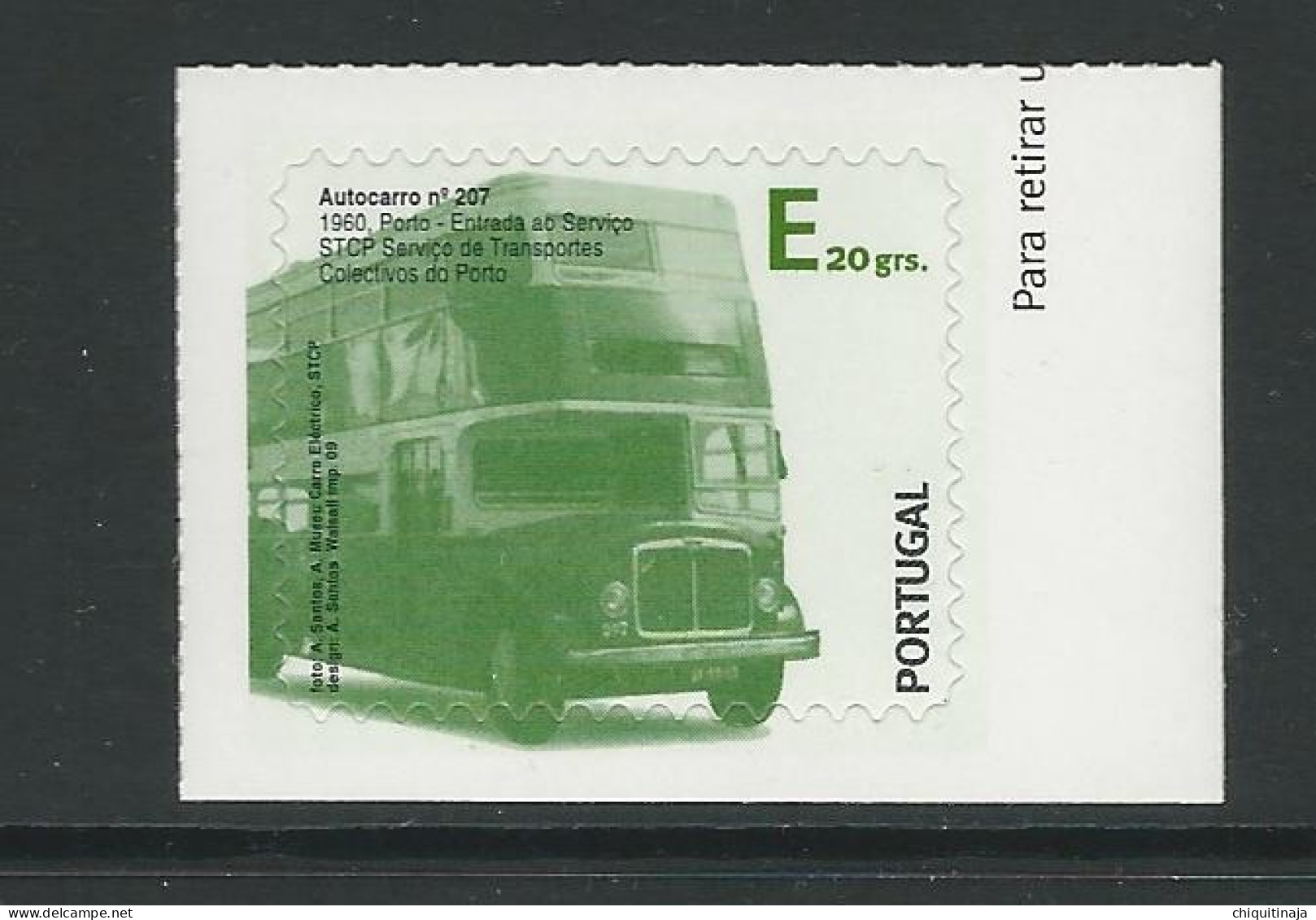 Portugal 2009 “Transportes Urbanos” Adhesivo MNH/** - Ongebruikt