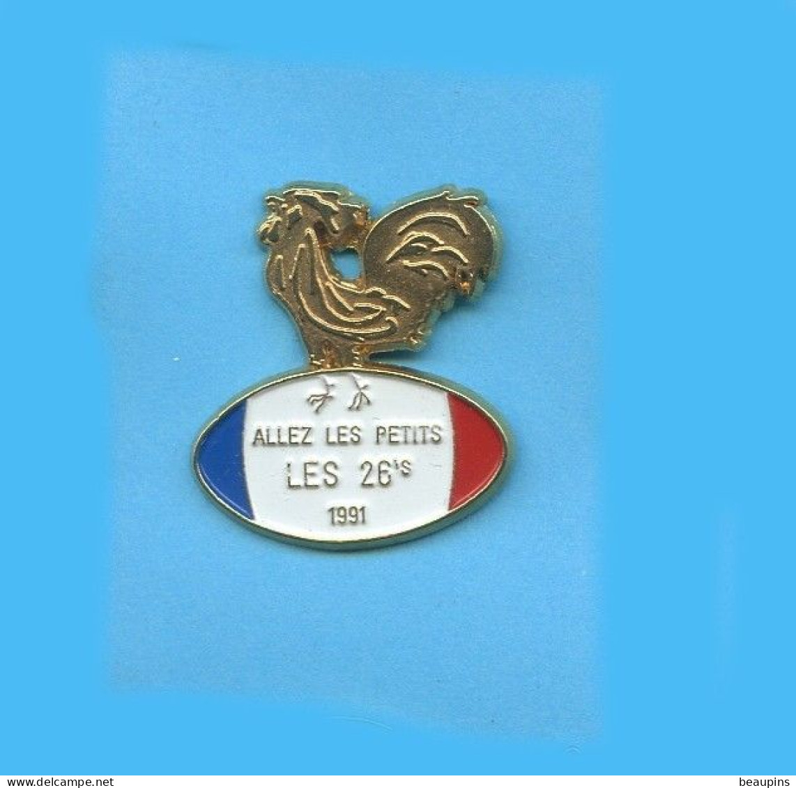 Rare Pins Rugby Coupe Du Monde 1991 Allez Les Petits Coq Fr536 - Rugby