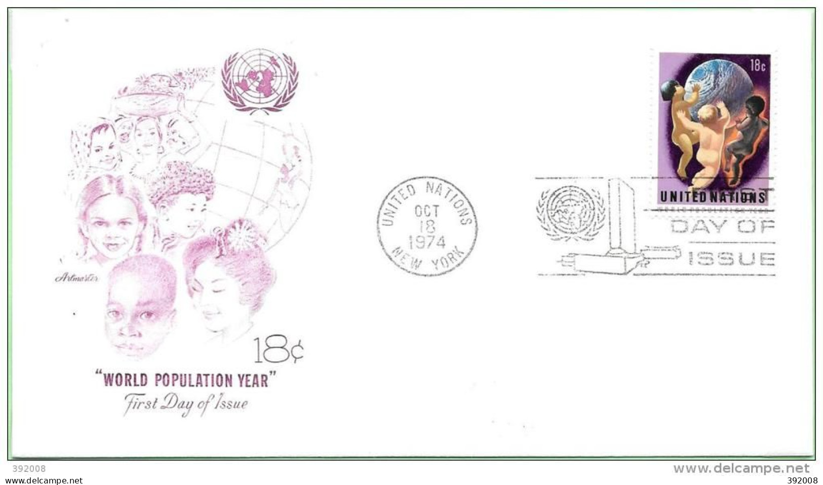 1974 - 246 - Année Mondiale De La Population - 10 - FDC