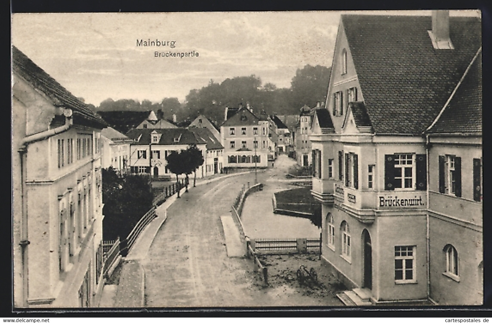 AK Mainburg, Brückenpartie Mit Gasthaus Zum Brückenwirt  - Mainburg