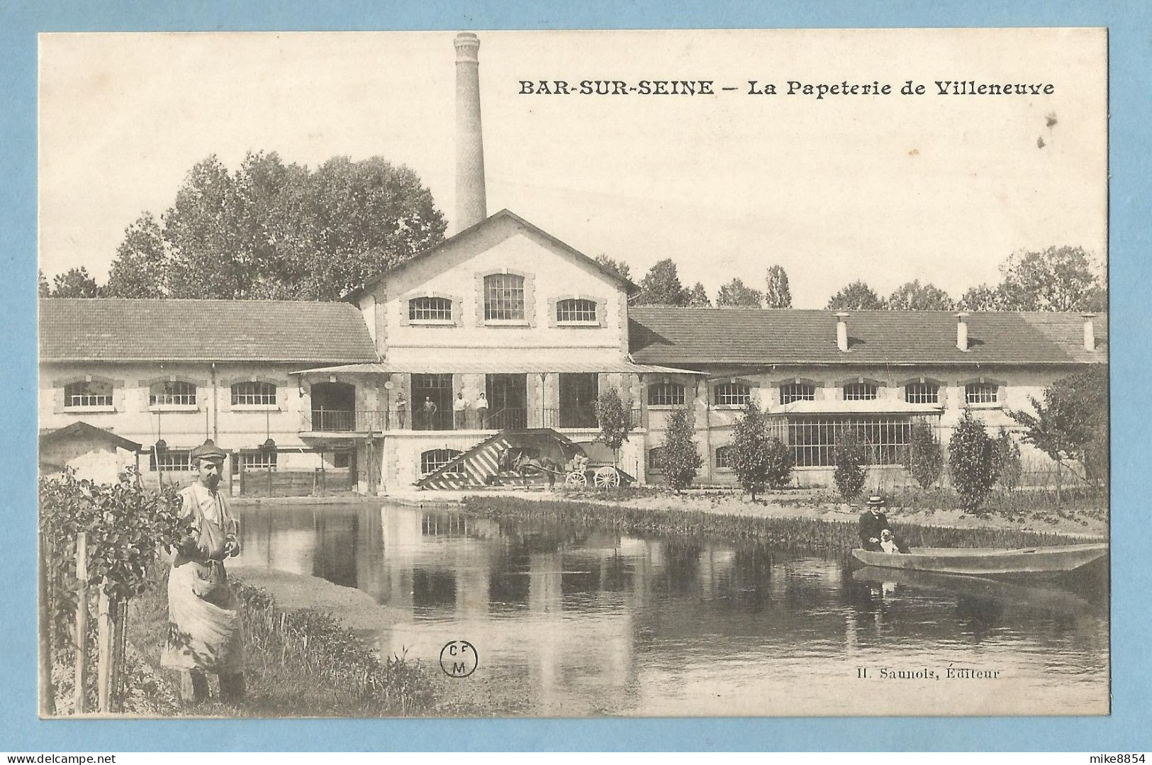 1424  CPA   BAR-sur-SEINE  (Aube)  La Papeterie De Villeneuve - Jardinier ? ....  ++++++++++++ - Bar-sur-Seine