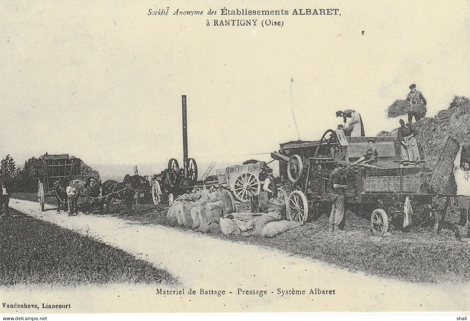 COPIE DE CARTE POSTALE ANCIENNE SOCIETE ANONYME DES ETABLISSSEMENTS ALBARET A RANTIGNY - Rantigny