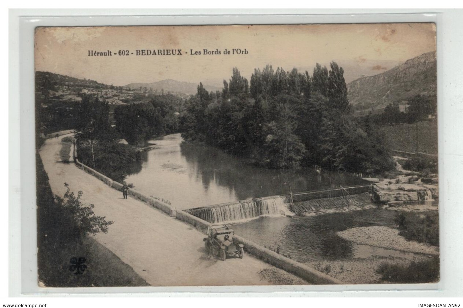 34 BEDARIEUX LES BORDS DE L ORB NÂ°602 + CACHET MILITAIRE 122 EME REGIMENT INFANTERIE - Bedarieux