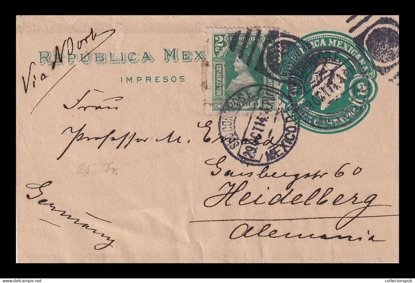 MEXICO 1914. Nice Stationery To Germany - Mexiko