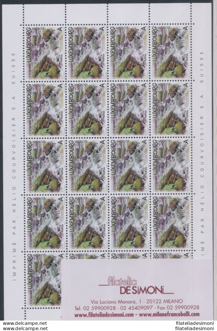 2001 EUROPA CEPT Lussemburgo 2 Minifogli "Acqua" MNH** - Other & Unclassified