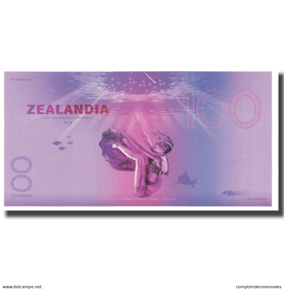 Billet, Australie, 100 Dollars, 2018, ZEALANDIA TASMANTIS LORD HOWE ISLAND, NEUF - Ficticios & Especimenes