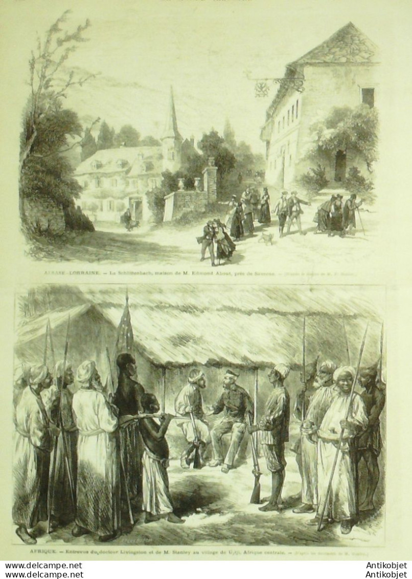 Le Monde illustré 1872 n°807 Tanzanie Zanzibar Dinard (35) Belgique Bruxelles Saverne (67)