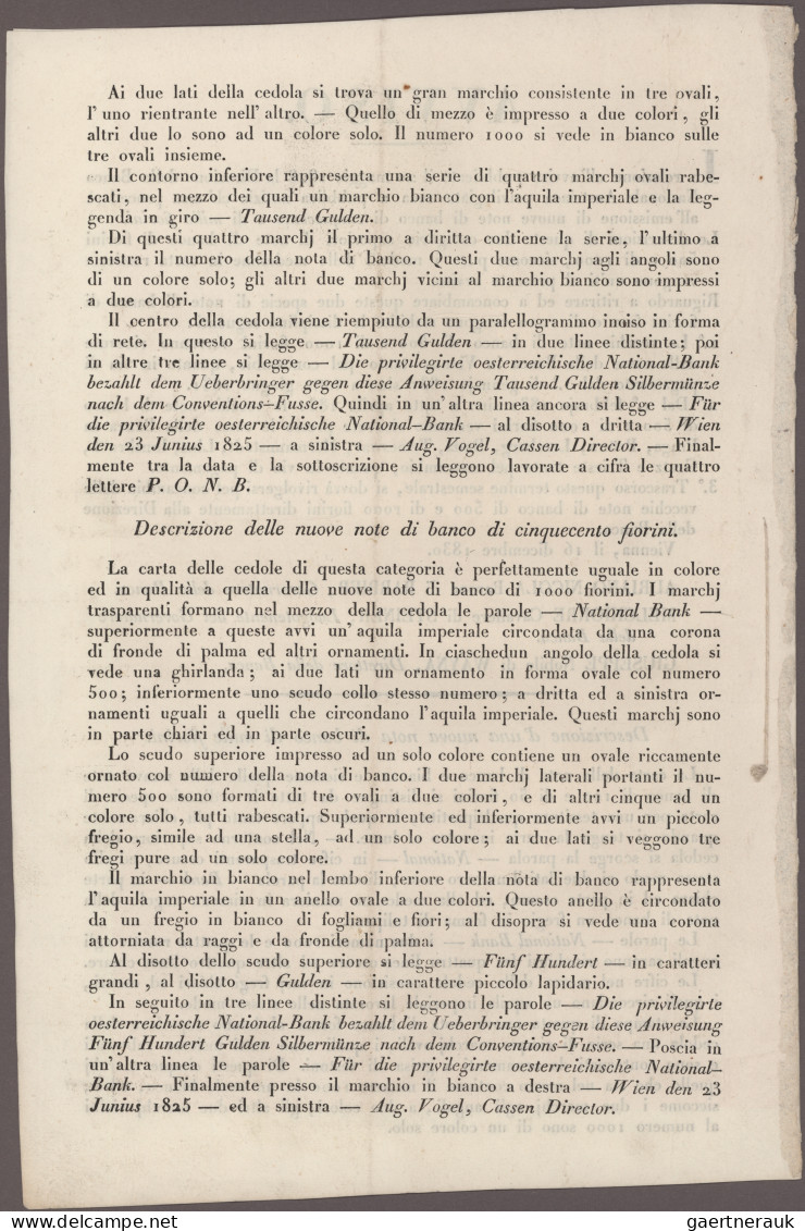 Austria: Privilegirte Oesterreichische National-Bank, Circular-Verordnung Vom 01 - Autriche