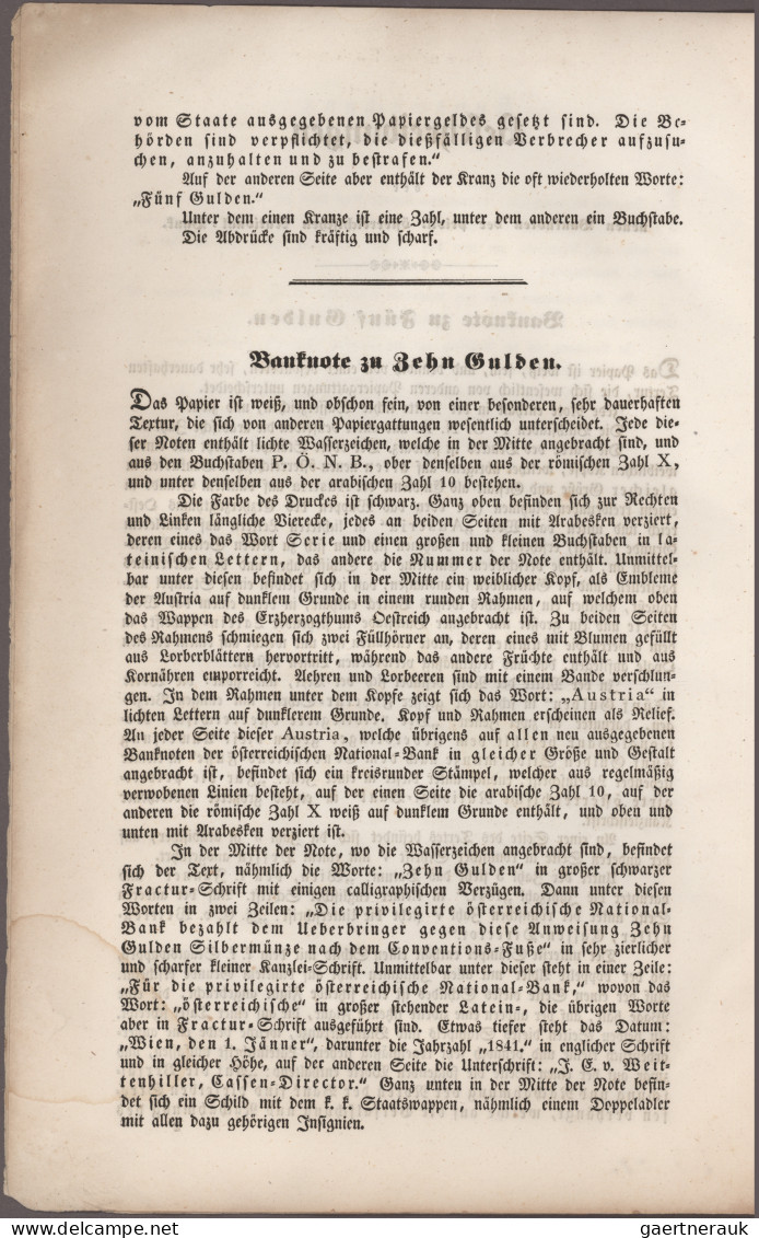 Austria: Privilegirte Oesterreichische National-Bank, Circular-Verordnung Vom 15 - Autriche