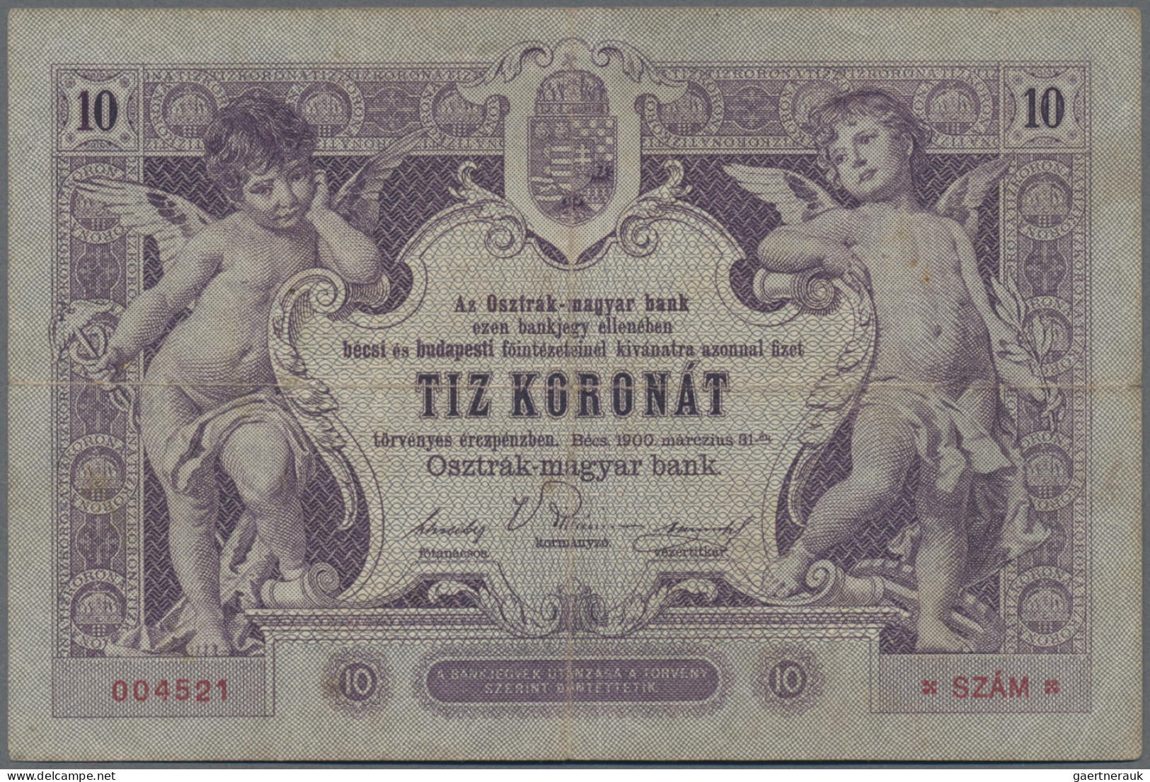 Austria: Oesterreichisch-ungarische Bank / Osztrák-magyar Bank 10 Kronen 1900, P - Autriche