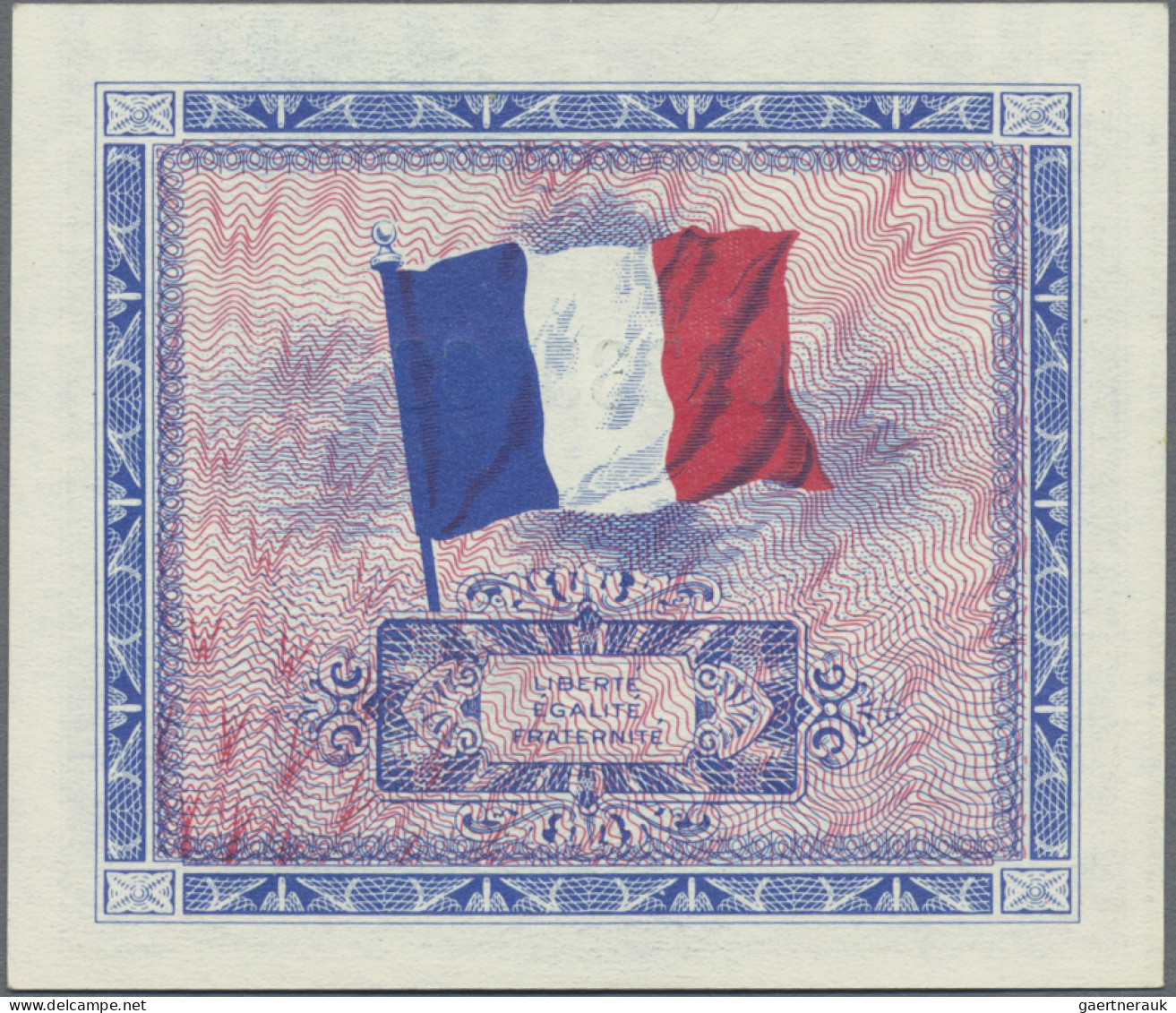 France: Allied Military Currency, Series 1944, Lot With 7 Banknotes, With 2, 5, - 1955-1959 Sobrecargados (Nouveau Francs)