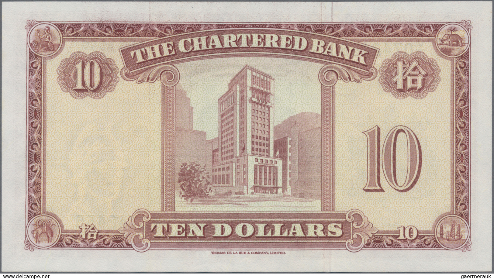 Hong Kong: The Chartered Bank Of Hong Kong, Set With 3 Banknotes, Comprising 10 - Hong Kong