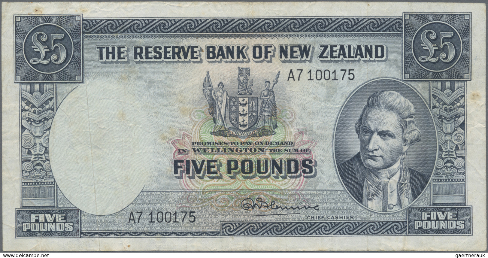 New Zealand: The Reserve Bank Of New Zealand, Lot With 4 Banknotes, Series ND(19 - New Zealand