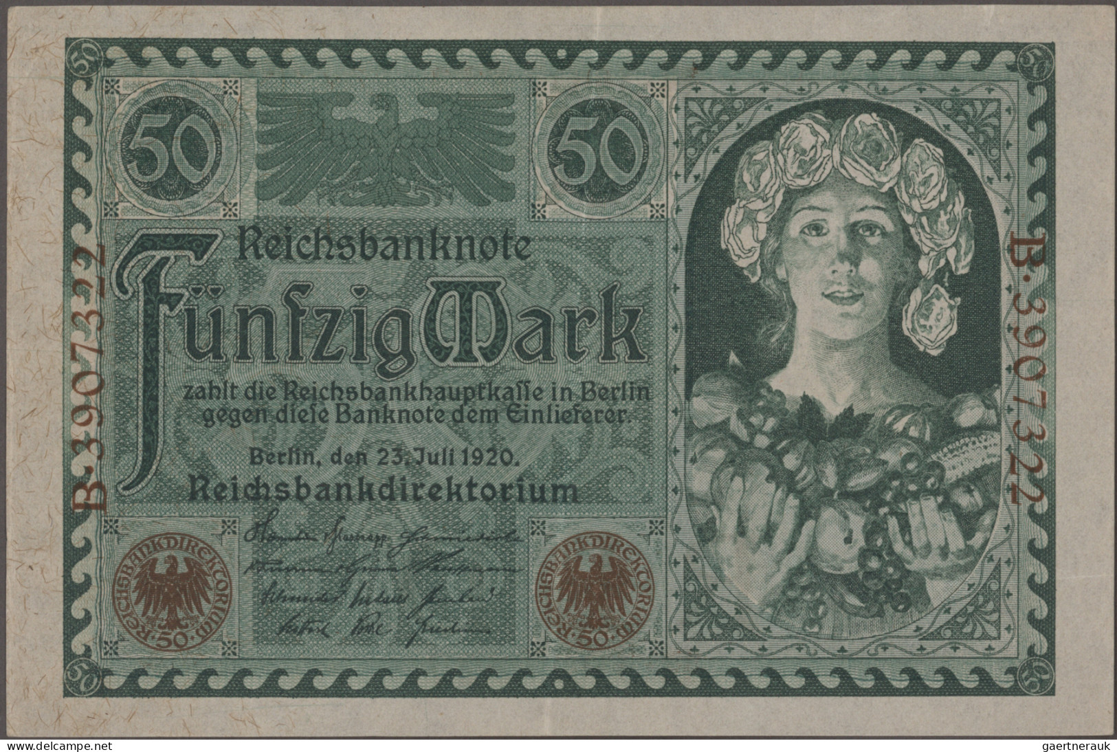 Deutschland - Deutsches Reich bis 1945: Schachtel mit über 300 Banknoten aus Deu