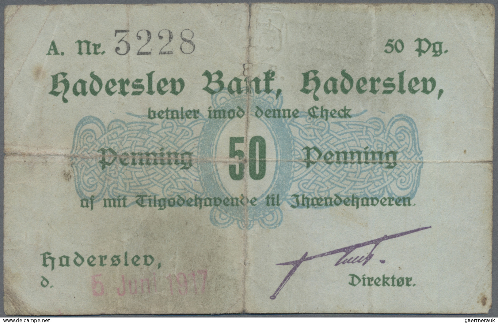 Deutschland - Notgeld - Schleswig-Holstein: Hadersleben, Haderslev Bank, 2 X 50 - [11] Local Banknote Issues