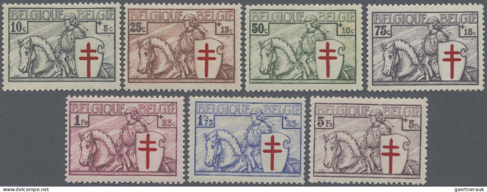 Belgium: 1934, Tuberculosis Semipostals, Complete Set Of 7 Values, Mnh. - Ungebraucht