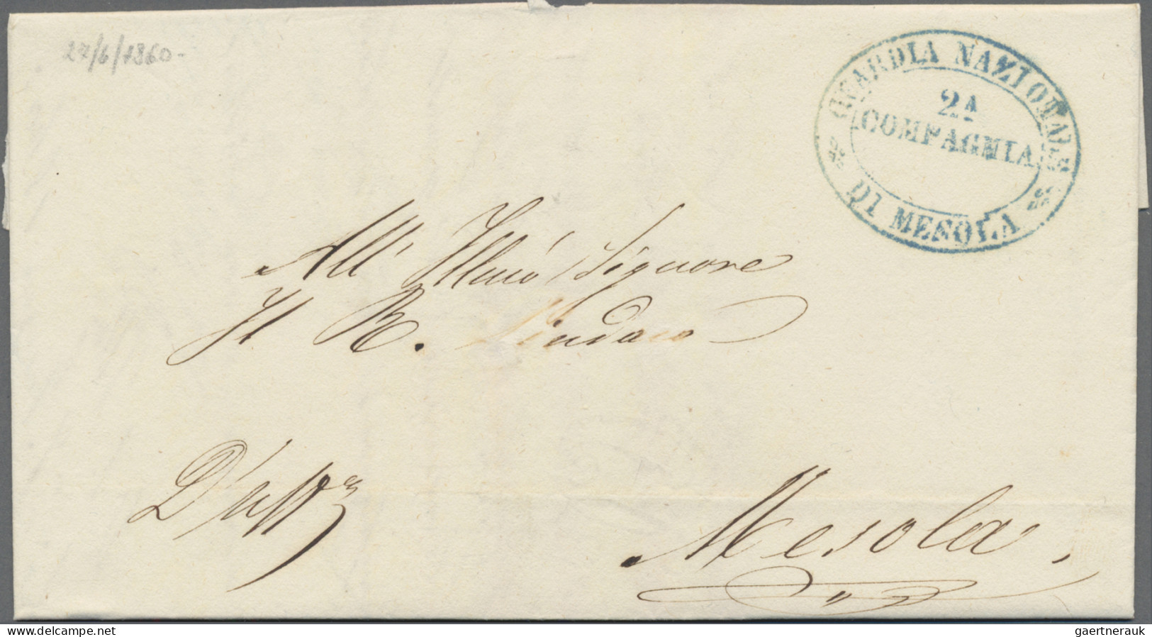 Italy -  Pre Adhesives  / Stampless Covers: 1860, Emilia, Provisional Government - 1. ...-1850 Prefilatelia