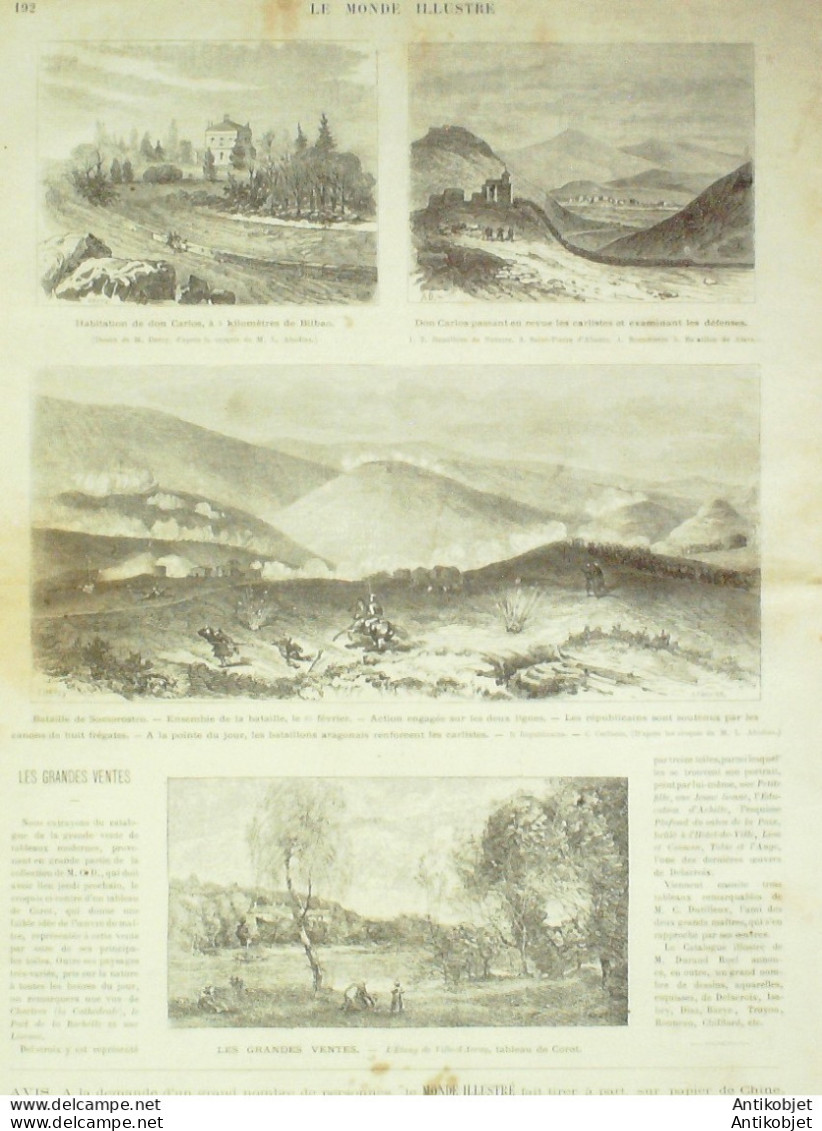 Le Monde Illustré 1874 N°884 Italie Milan Carnaval Espagne Somorrostro Fête De Blanchisseurs - 1850 - 1899