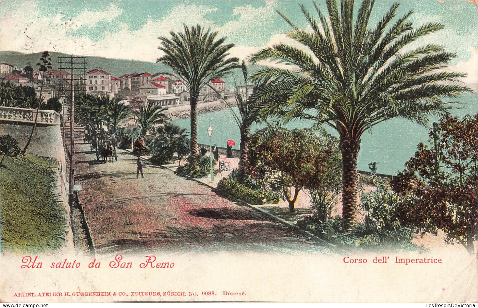 ITALIE - Un Saluto Da San Remo - Corso Dell'Imperatrice - Animé - Colorisé - Carte Postale Ancienne - San Remo