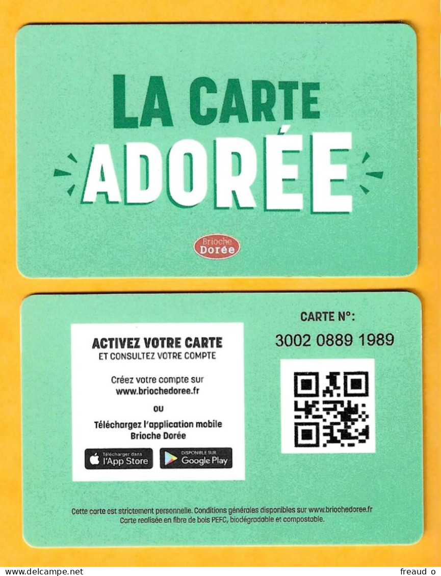 Carte Fidélité Brioche Dorée ADOREE - Vert - Gift Cards