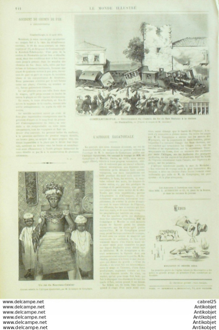 Le Monde Illustré 1875 N°959 Nigaria Calabar Russie St-Pétersbourg Herzégovie Montenegro Belgique Bruxelles Beverloo - 1850 - 1899