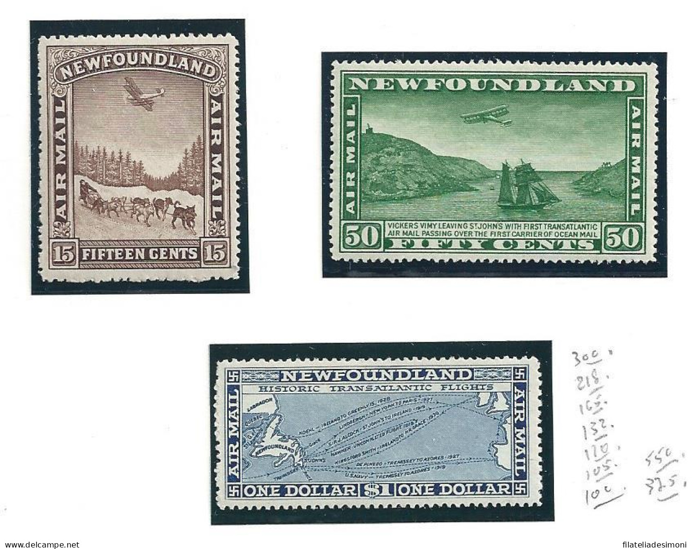 1931 TERRANOVA/NEWFOUNDLAND - SG 192/194 3 Valori MLH/MNH - Sonstige & Ohne Zuordnung