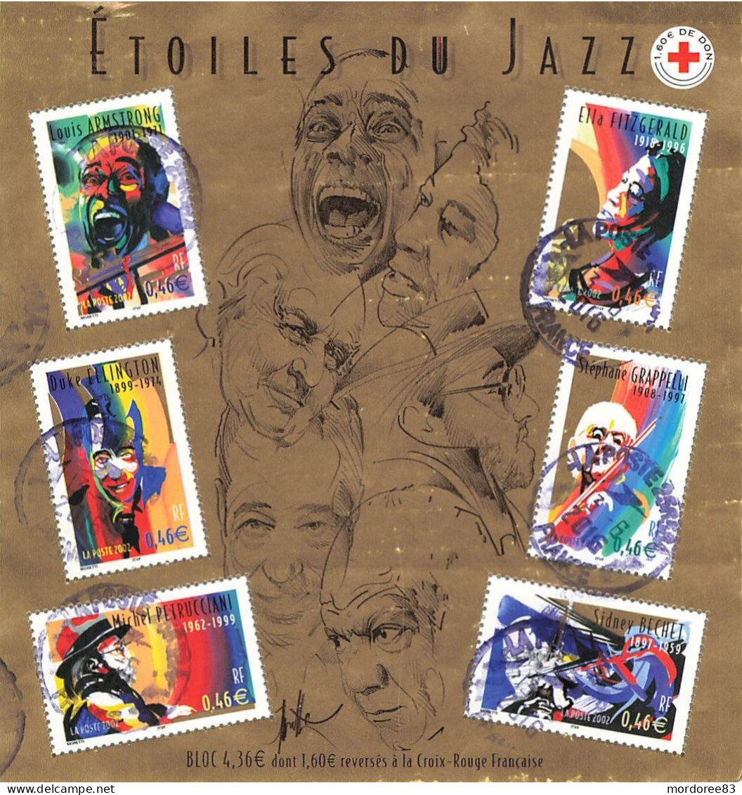 FRANCE 2002 BLOC -  BF 50 - ETOILES DU JAZZ -OBLITERE   (note) - Usados