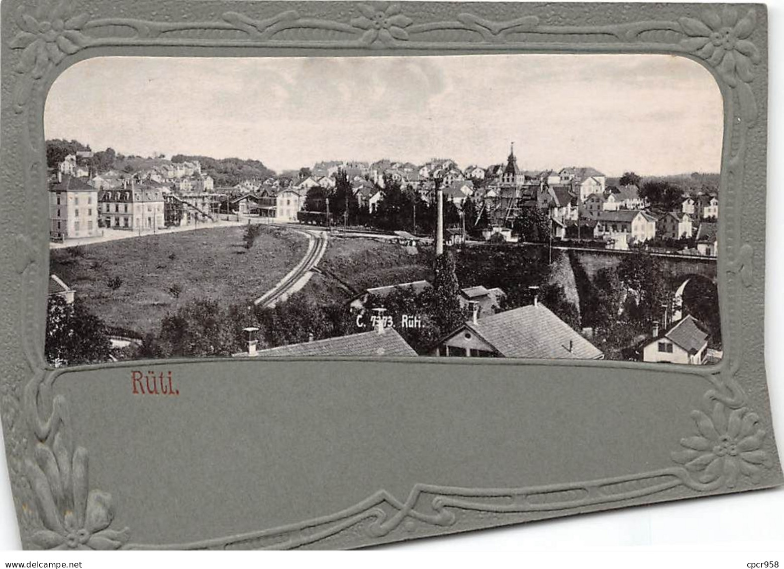 Suisse - N°71502 - RÜTI - Vue Générale - Carte Gaufrée - Rüti