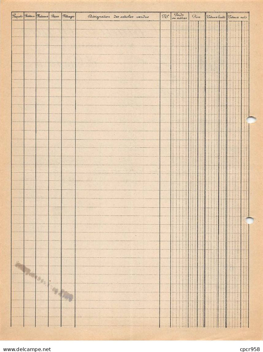 Facture.AM19383.Saint Chamond.1949.Claude Monier.Tresse.Lacet.Chaussure.Corsets.Illustré - Chemist's (drugstore) & Perfumery