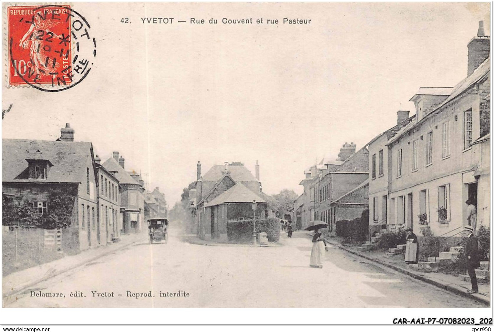 CAR-AAIP7-76-0658 - YVETOT - Rue Du Couvent Et Rue Pasteur  - Yvetot