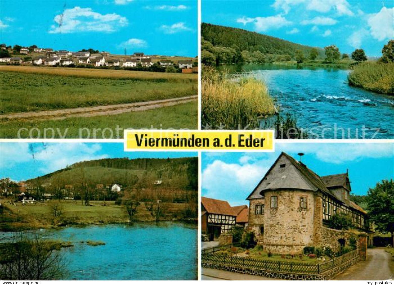 73673290 Viermuenden Panorama Erholungsort Partie An Der Eder Altes Haus Viermue - Frankenberg (Eder)