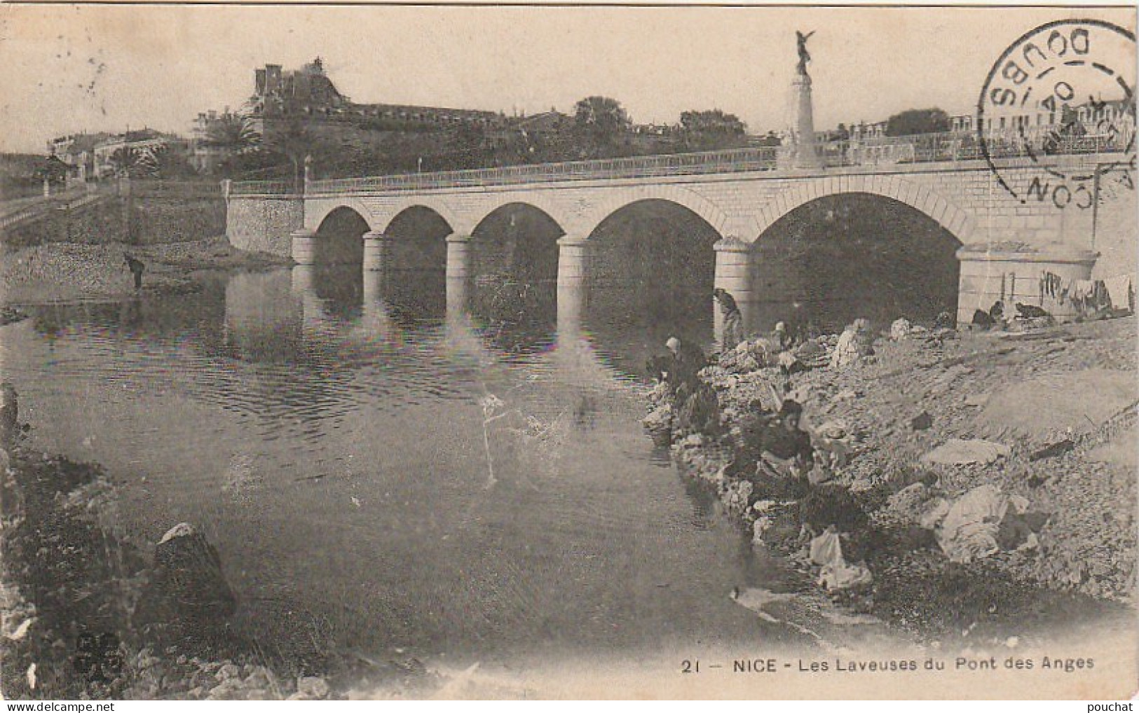 WA 11-(06) NICE - LES LAVEUSES DU PONT DES ANGES - LAVANDIERES - 2 SCANS - Straßenhandel Und Kleingewerbe