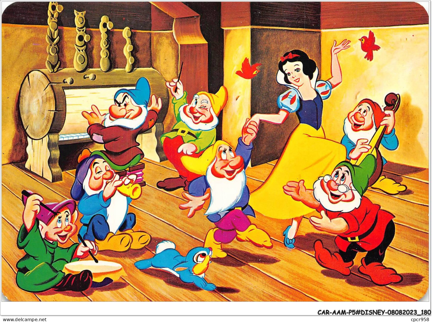 CAR-AAMP5-DISNEY-0498 - Blanche-Neige Et Les Nains Dansant - WD 2/19 - Disneyland