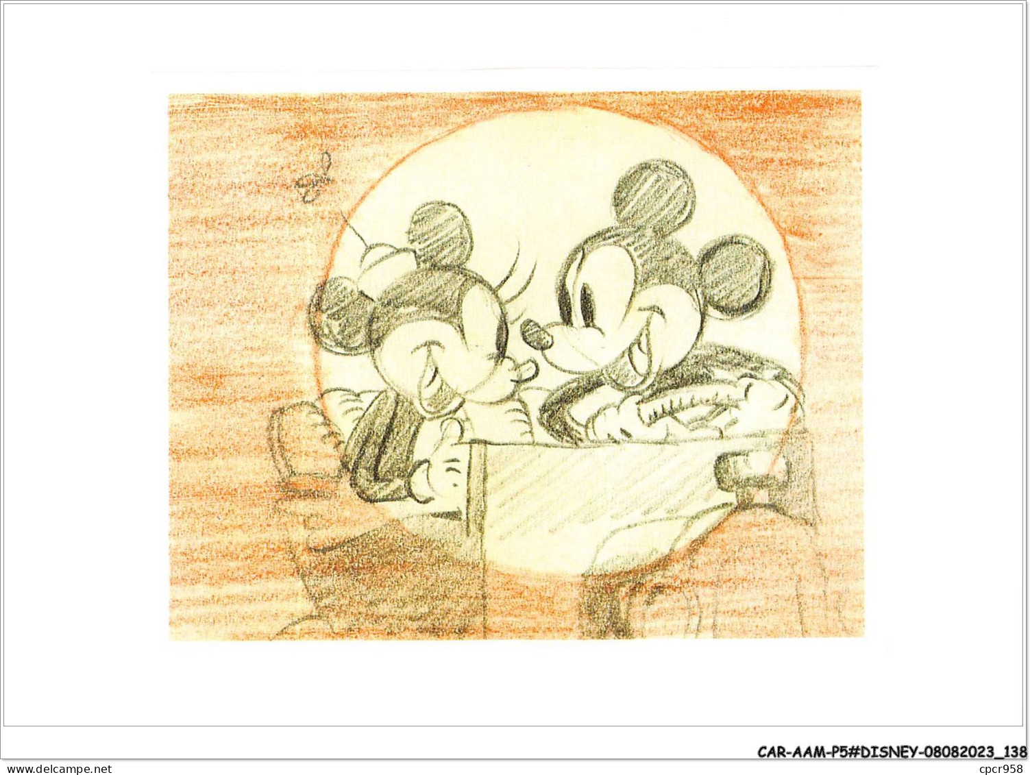 CAR-AAMP5-DISNEY-0477 - Mickey - Original Story Sketch Of Minnie And Mickey Mouse - Mickey's Rival - Disneyland