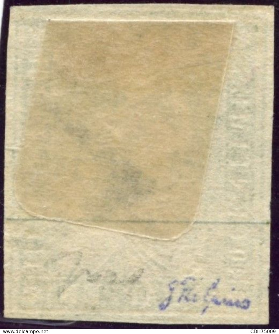 SUISSE - SBK 26Aa  40 RAPPEN VERT JAUNE PALE HELVETIA ASSISE - OBLITERE - SIGNE FULPIUS - CERTIFICAT SCHELLER - Used Stamps