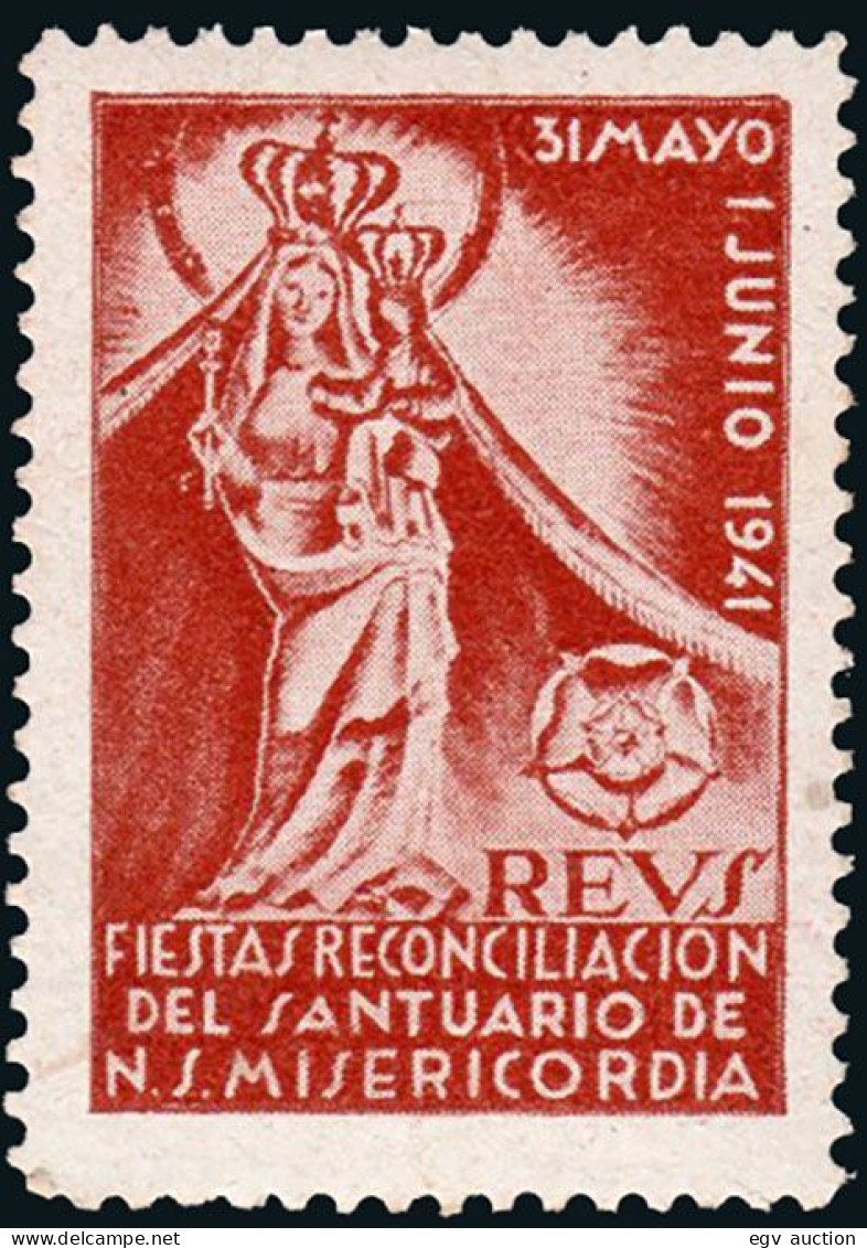 Tarragona - Viñeta - ** S/Cat - 1941 "Reus Fiestas Reconciliación Del Santuario N.S. Misericordia" - Ongebruikt