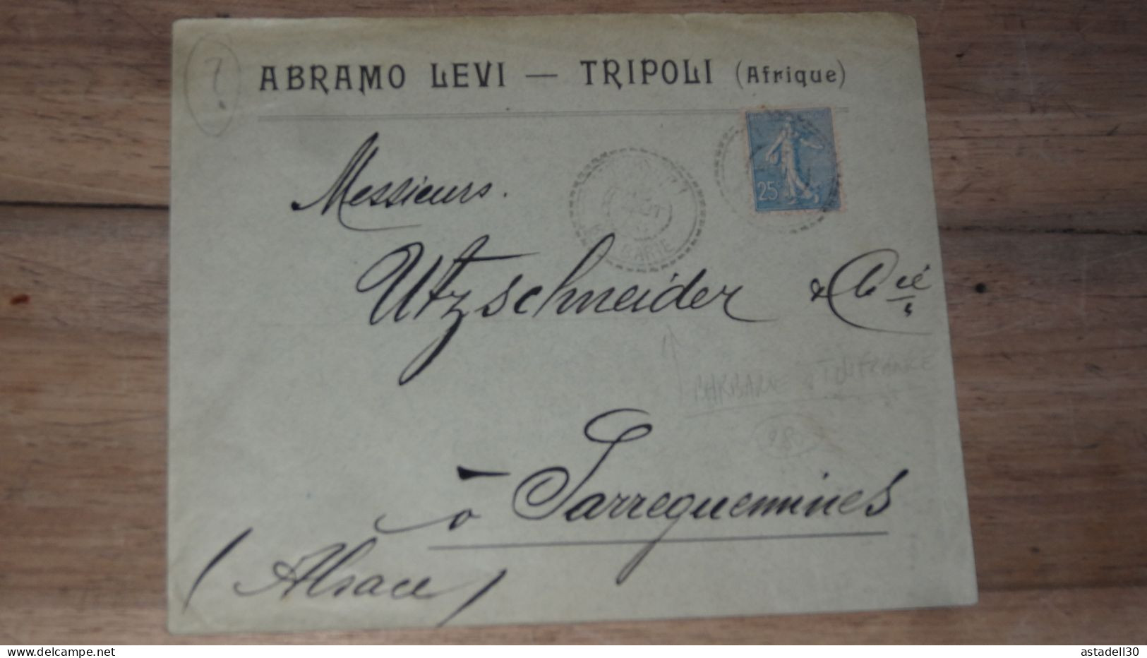 Enveloppe LEVANT, Tripoli Barbarie - 1905  ......... Boite1 ..... 240424-222 - Lettres & Documents