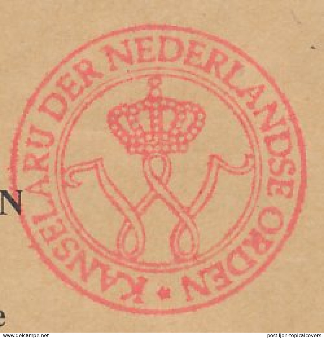 Meter Cover Netherlands 1996 Chancellery Of The Dutch Orders - The Hague - Andere & Zonder Classificatie