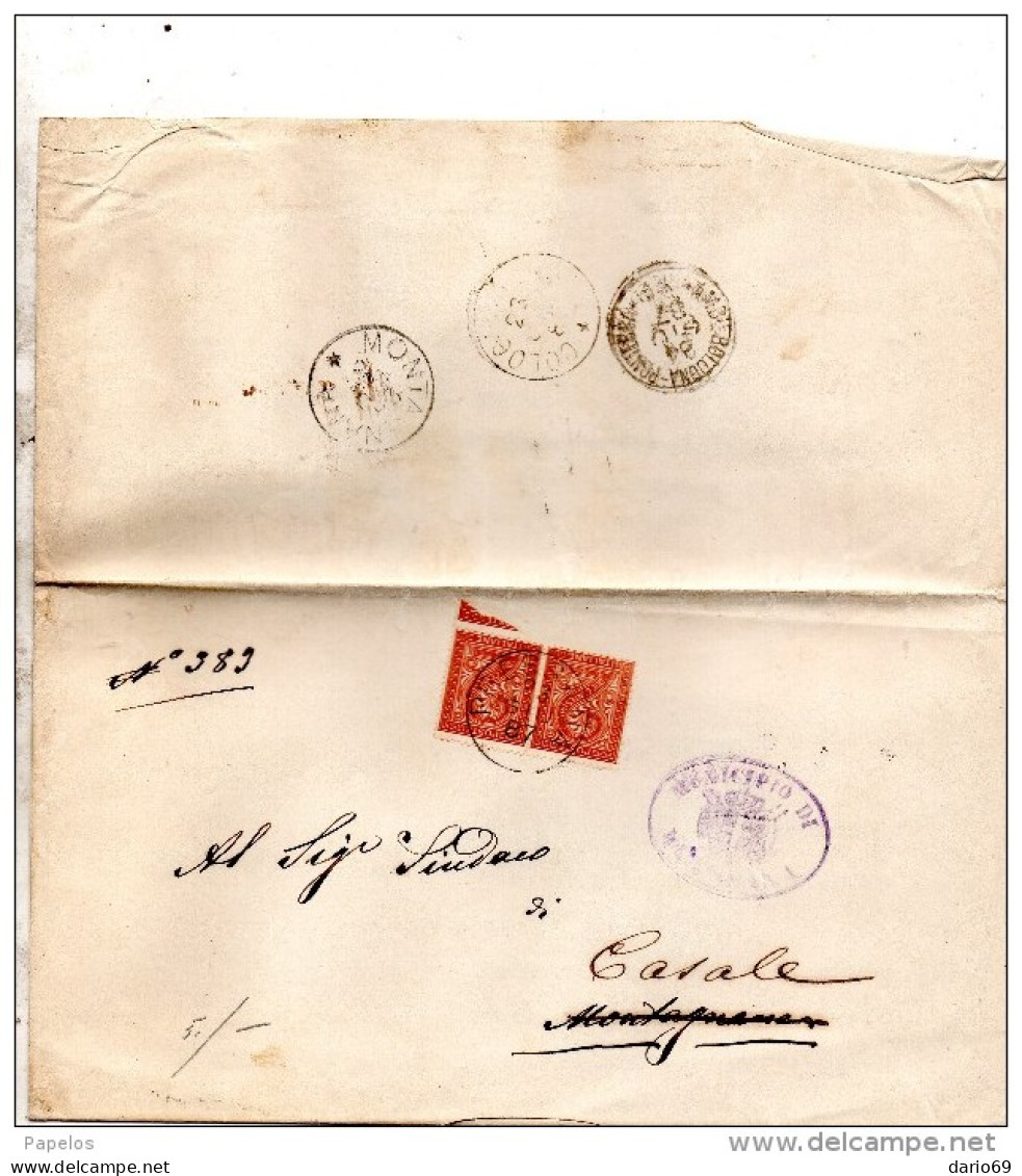 1887  LETTERA CON ANNULLO  PRESSANA  VERONA - Storia Postale