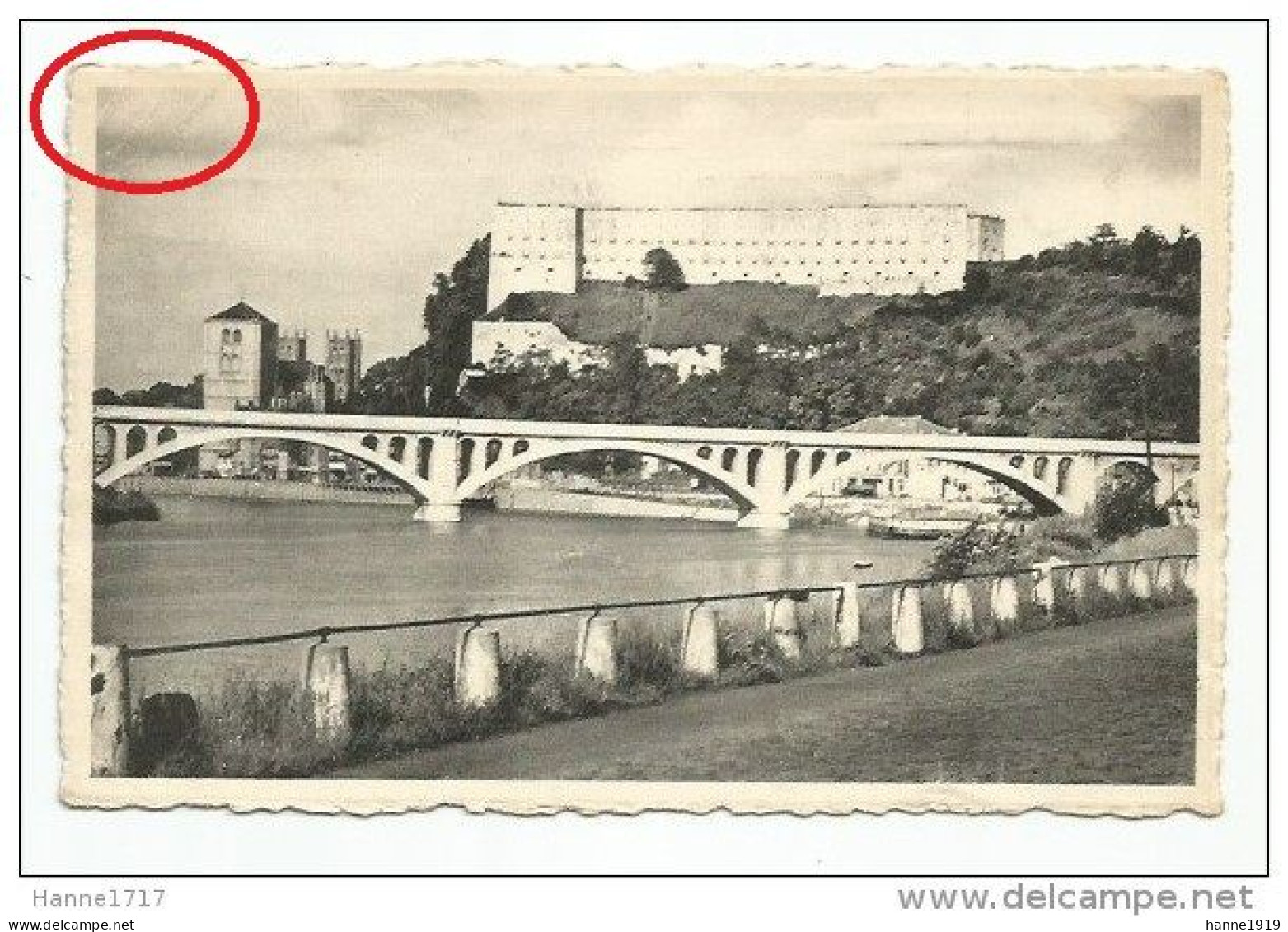 Huy Le Pont Hesbaye Condroz Le Fort Et La Collégiale Cachet 1956 Huy Htje - Huy