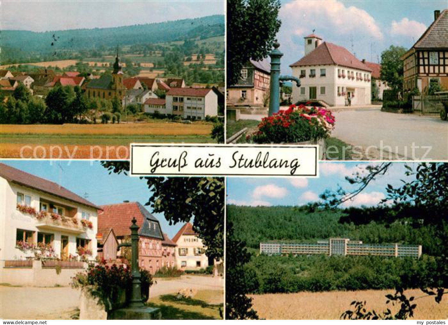 73671324 Stublang Panorama Dorfbrunnen Mit Gemeindehaus Brauerei Hennemann Sanat - Staffelstein