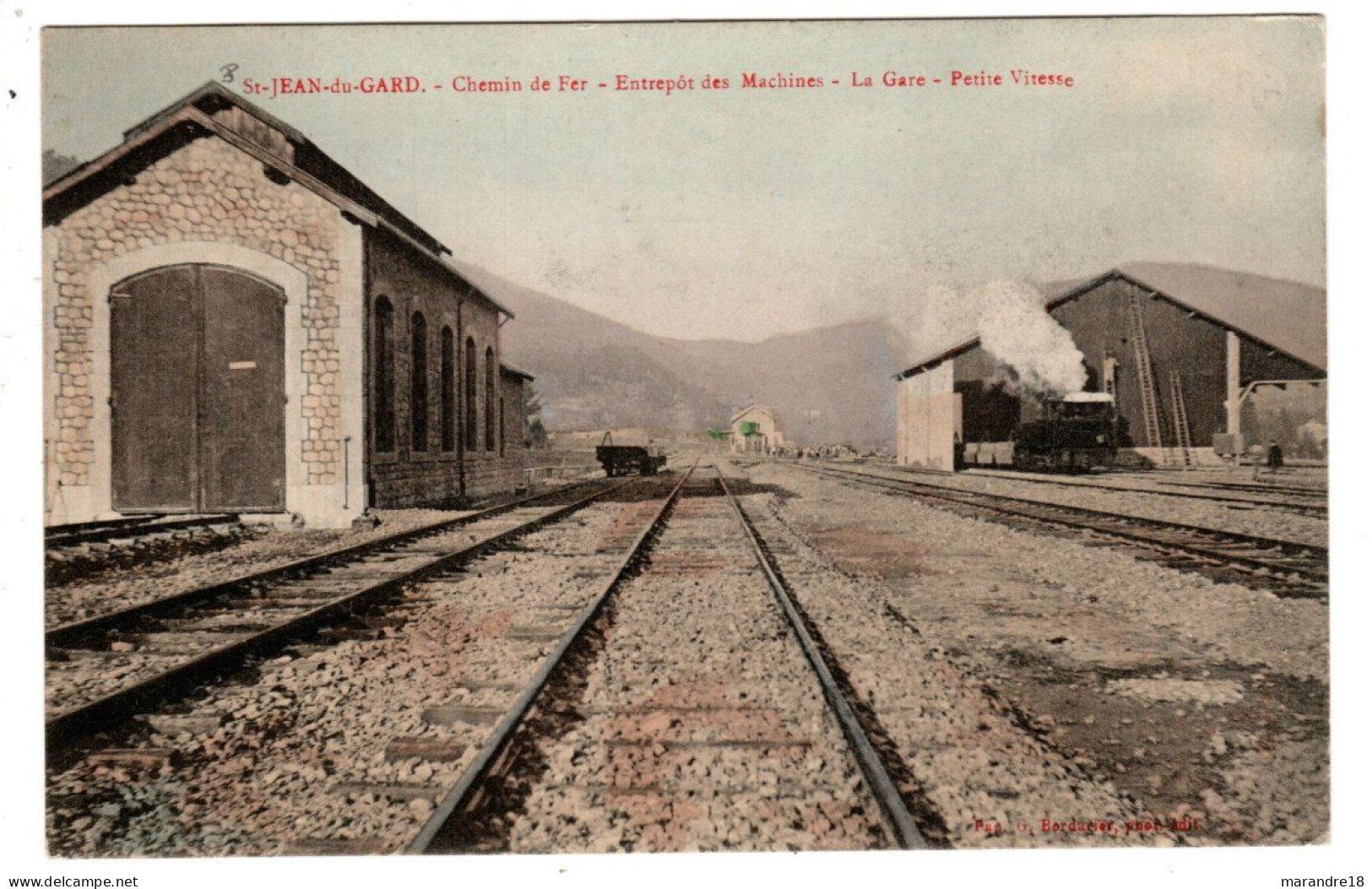 Saint Jean Du Gard , Gare Colorisée St Jean - Saint-Jean-du-Gard