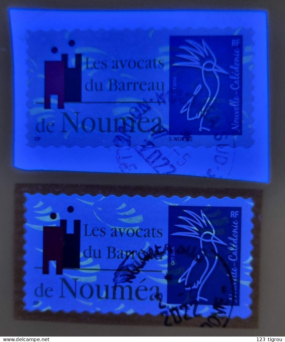 VARIETE CAGOU FLUO WERLING PERSONNALISE LOGO LES AVOCATS DU BARREAU DE NOUMEA - Used Stamps