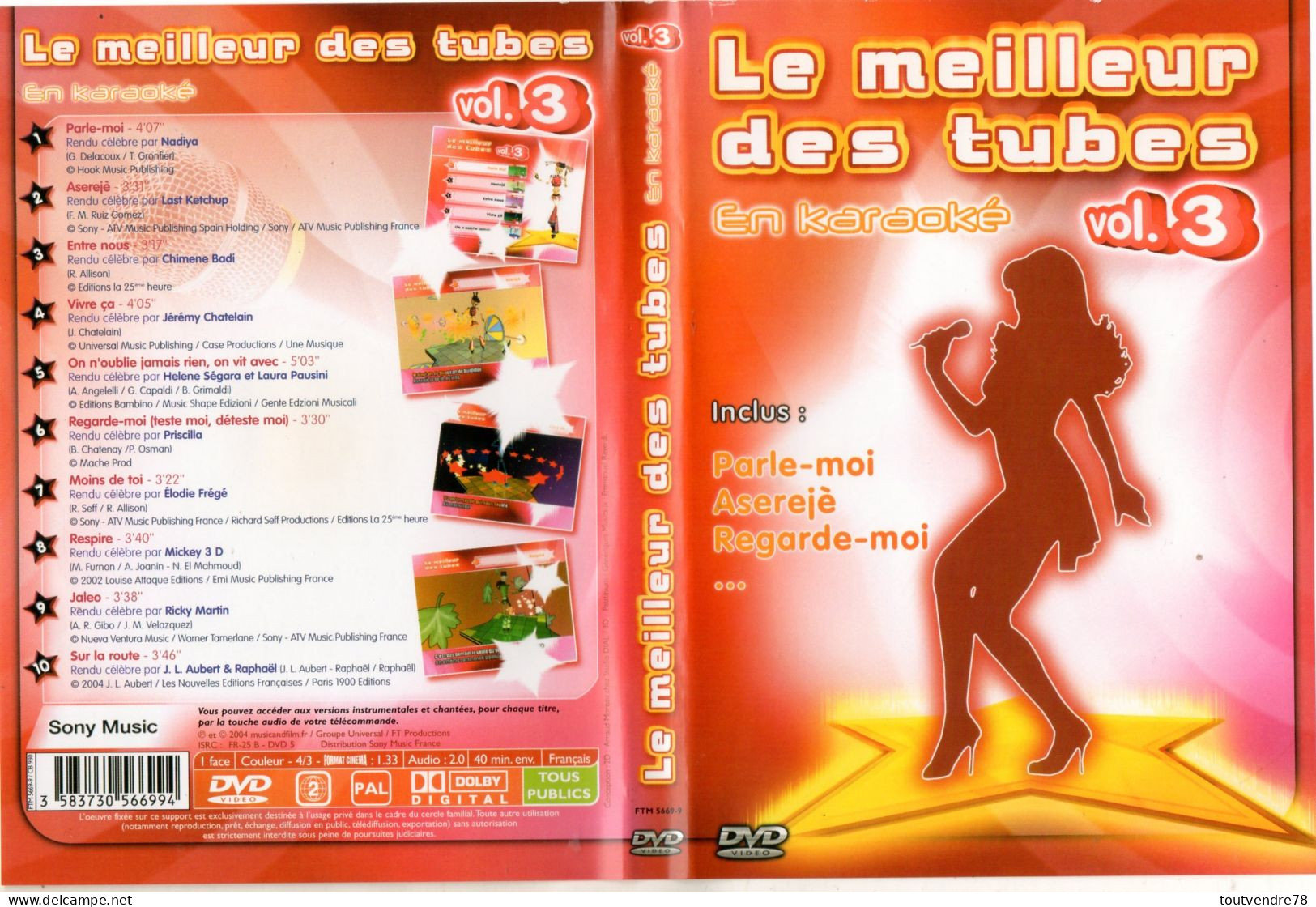 DVD015 / Musique / Le Meilleur Des Tubes En Karaoké VOL 3 - Concert Et Musique