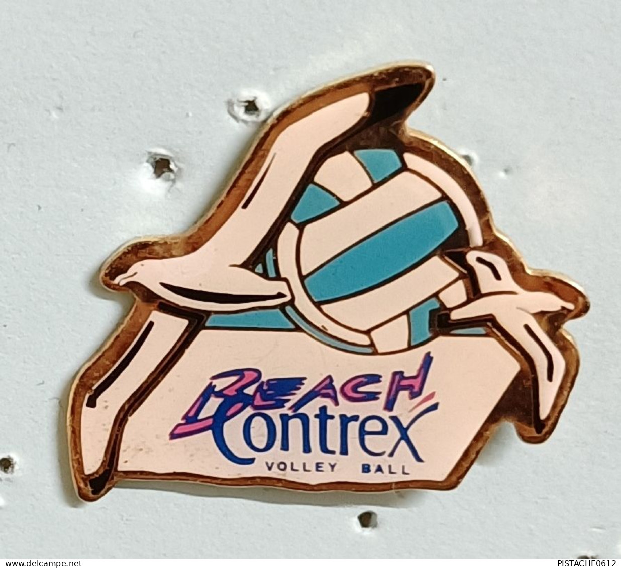 Pin's Volley Ball Beach Contrex Oiseau Mouettes - Volleyball