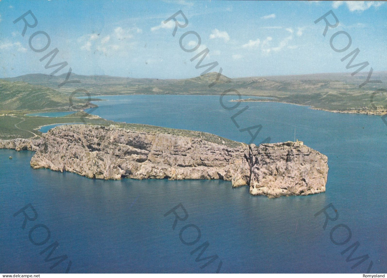 CARTOLINA  C10 ALGHERO,SASSARI,SARDEGNA-GOLFO DI PORTO CONTE-CAPO CACCIA-MEMORIA,CULTURA,BELLA ITALIA,VIAGGIATA 1967 - Sassari