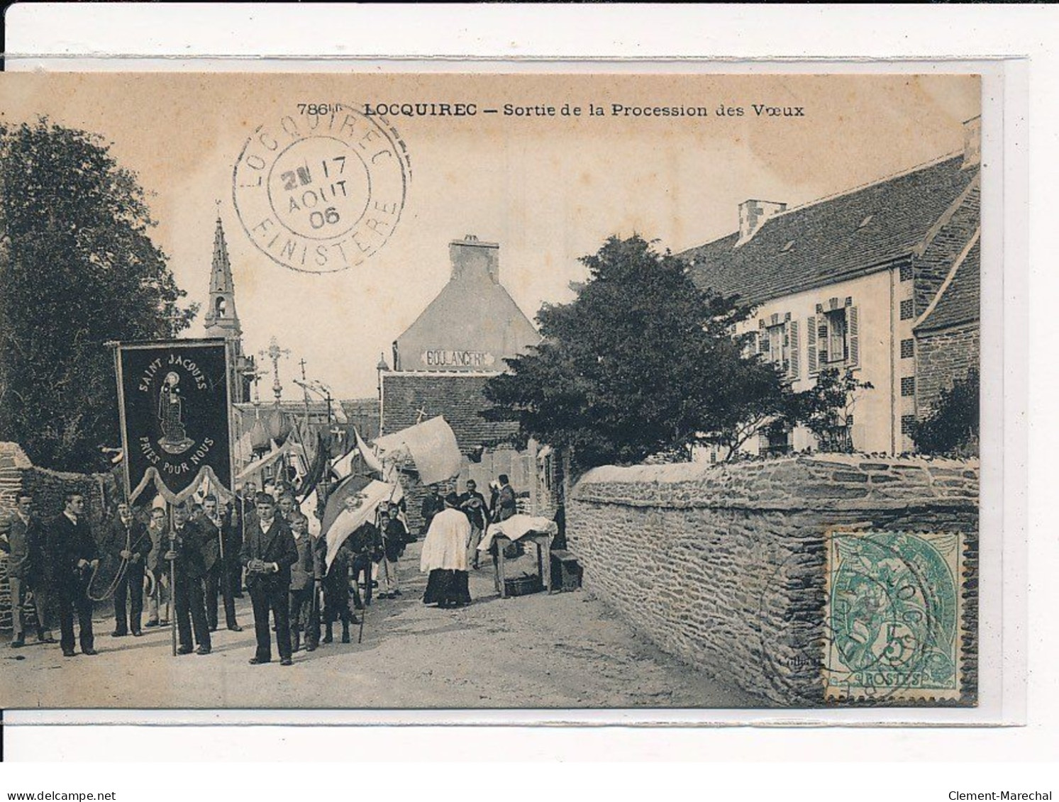 LOCQUIREC : Sortie De La Procession Des Voeux - Très Bon état - Locquirec