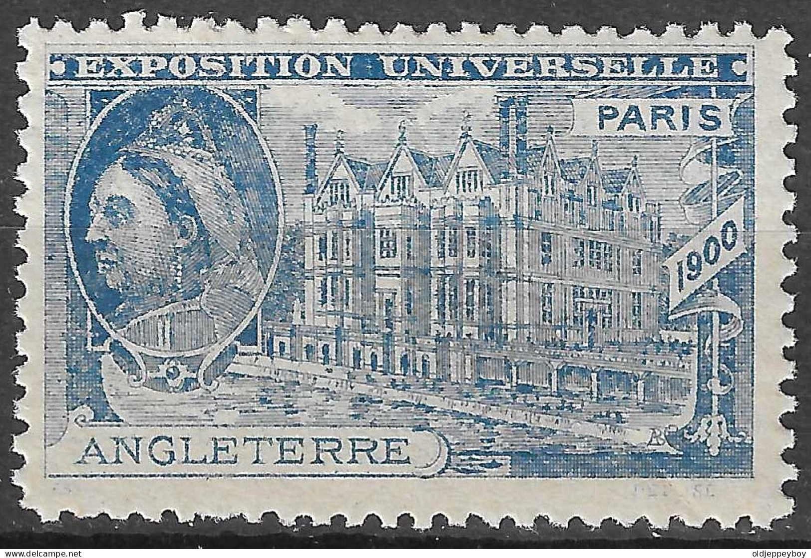 FRANCE ERINOPHILIE FAIR EXPOSITION UNIVERSELLE 1900 PARIS ANGLETERRE ENGLAND QUEEN Vignette CINDERELLA MNH** - 1900 – Paris (France)